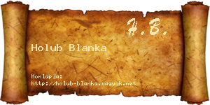 Holub Blanka névjegykártya